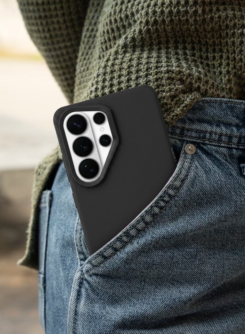 CATANES Samsung Galaxy S26 Ultra 2 Pack Vegan Leather Case - 1 Cover with 1 3D Screen Protector  Slim Fit - Raised Edges for Camera and Screen Protection - Black - Image 5